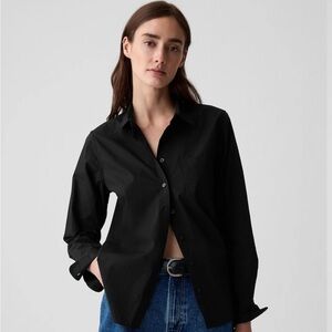 GAP Perfect Shirt Black Button